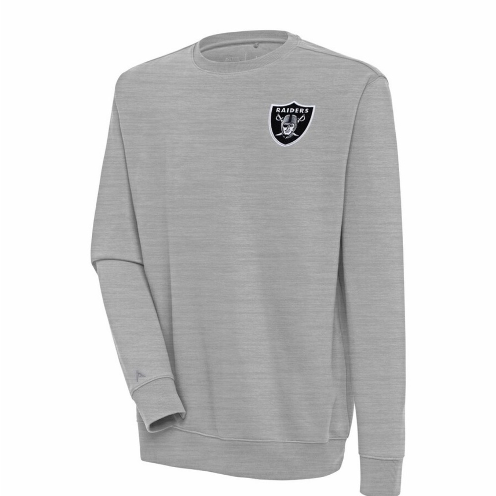 Las Vegas Raiders Antigua Victory Sweatshirt - Heather Gray - NWT MENS XL